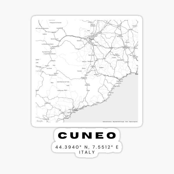 Item preview, Minimalist Cuneo Map Art - Italy City Coordinates Design designed and sold by RM-Journey.