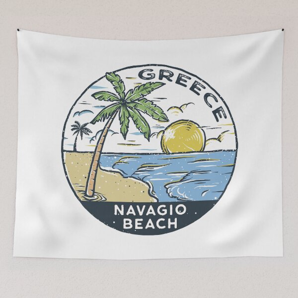 Item preview, Navagio Beach Greece Vintage designed and sold by KrisSidDesigns.