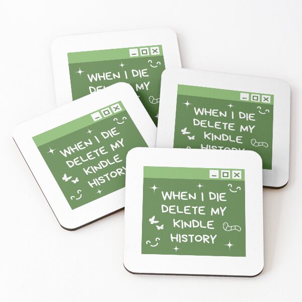 Item preview, delete my bookish kindle history aesthetic bookstore green designed and sold by  The Midnight Library - Book Lover Gifts & Kindle Accessories.