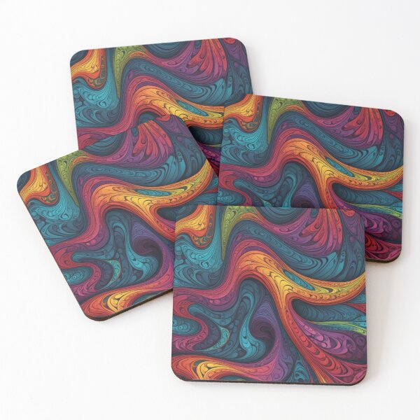 Item preview, Fiery Fractal Waves in Deep Space designed and sold by Harmonic_Layers.