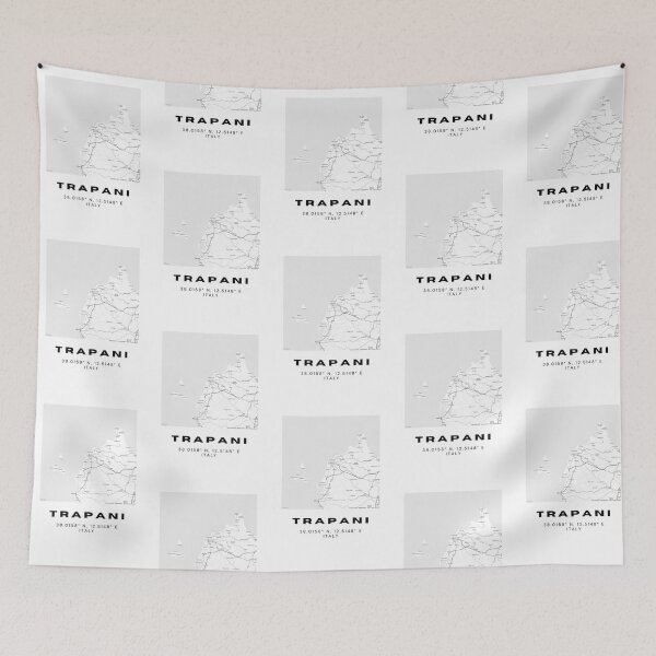 Item preview, Minimalist Trapani Map Art - Italy City Coordinates Design designed and sold by RM-Journey.