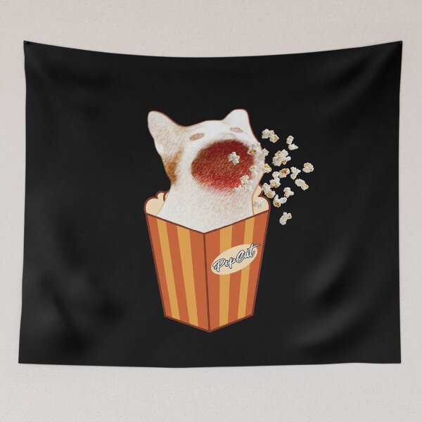 Item preview, POPCAT POPCORN CAT MEME designed and sold by justyna-s28.