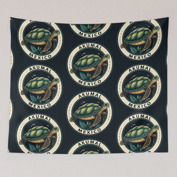 Item preview, Akumal Mexico Turtle Badge designed and sold by KrisSidDesigns.