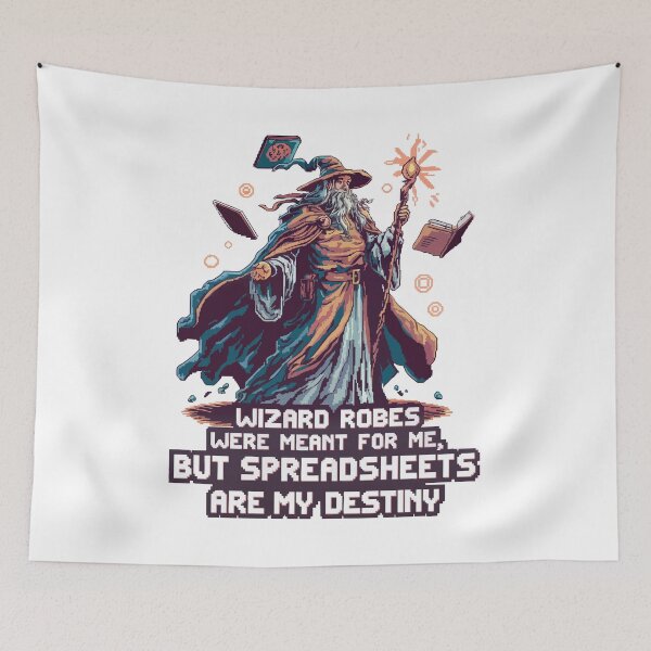 Item preview, Corporate Mage Energy: ‘Wizard Robes Were Meant For Me’ Sticker designed and sold by skiprender.