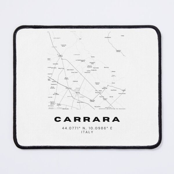 Item preview, Minimalist Carrara Map Art - Italy City Coordinates Design designed and sold by RM-Journey.