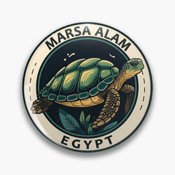 Item preview, Marsa Alam Egypt Turtle Badge designed and sold by KrisSidDesigns.