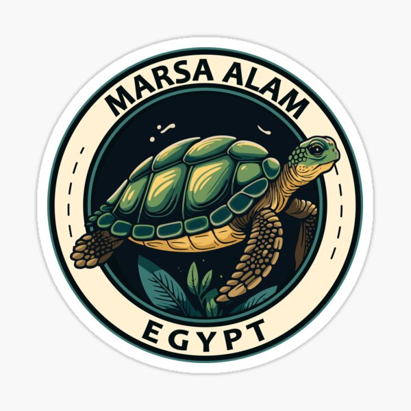 Artikel-Vorschau von Marsa Alam Ägypten Schildkrötenabzeichen, designt und verkauft von KrisSidDesigns.