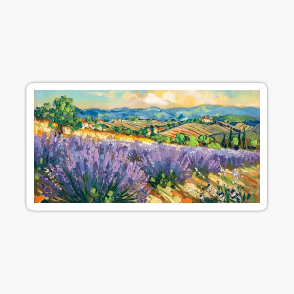 Item preview, Provence Lavender Fields – Post-Impressionist Landscape Art designed and sold by Carraann .
