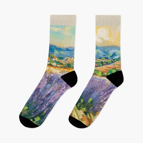 Item preview, Provence Lavender Fields – Post-Impressionist Landscape Art designed and sold by CARRAANN.