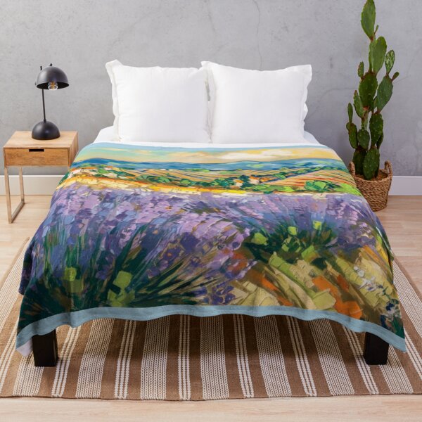 Item preview, Provence Lavender Fields – Post-Impressionist Landscape Art designed and sold by CARRAANN.