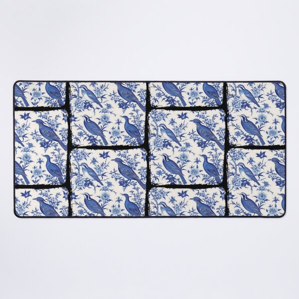 Item preview, Cobalt Chinoiserie Birds designed and sold by TestudoDesign.