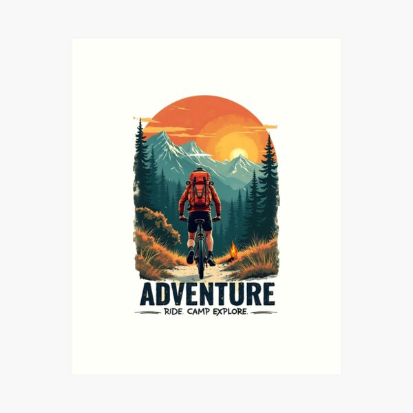 Item preview, Bikepacking Adventure – Ride Far, Camp Free, Explore More designed and sold by BMLprint ⭐⭐⭐⭐⭐.