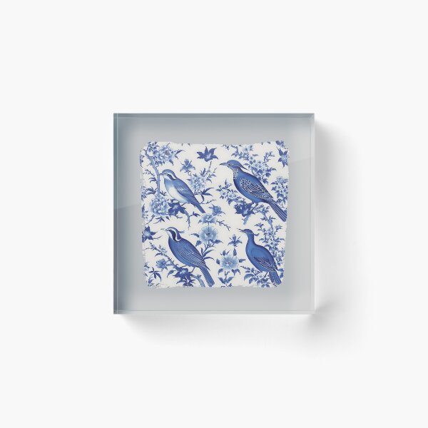 Item preview, Cobalt Chinoiserie Birds designed and sold by TestudoDesign.