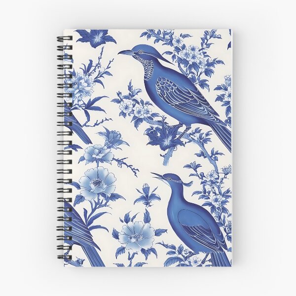 Item preview, Cobalt Chinoiserie Birds designed and sold by TestudoDesign.