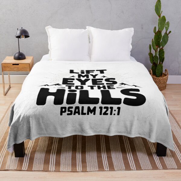 Item preview, Lift My Eyes to the Hills – Psalm 121:1 Christian Typography designed and sold by digitalscrabble.