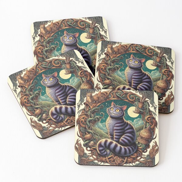 Item preview, Cheshire Cat – Mysterious Grin & Wonderland Vibes designed and sold by GOLDENLIONPERU.