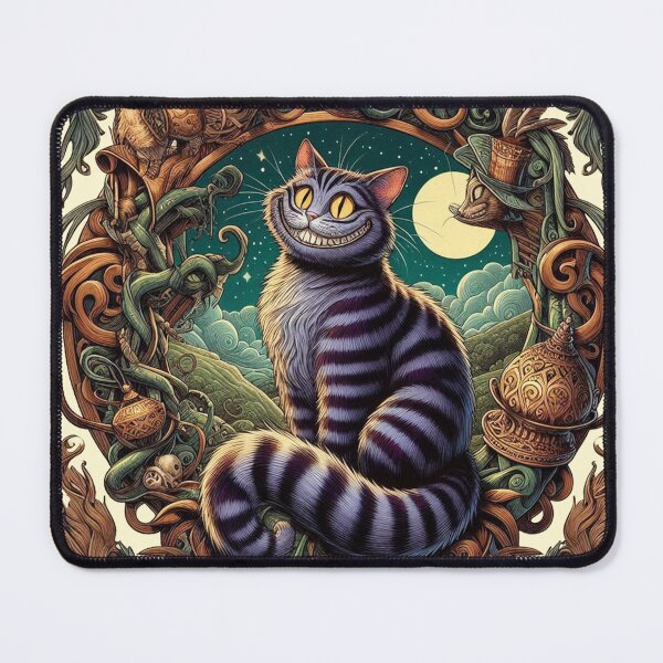 Item preview, Cheshire Cat – Mysterious Grin & Wonderland Vibes designed and sold by GOLDENLIONPERU.