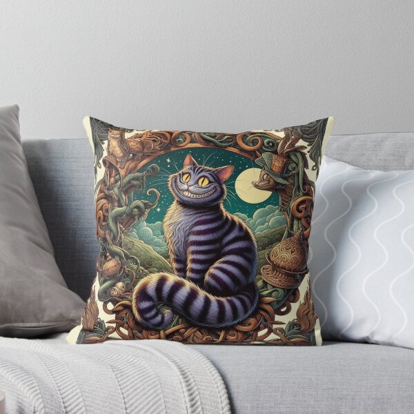Item preview, Cheshire Cat – Mysterious Grin & Wonderland Vibes designed and sold by GOLDENLIONPERU.
