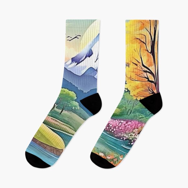 Item preview, Mountain River Landscape Art designed and sold by Health And Fitness Posts e-Store.