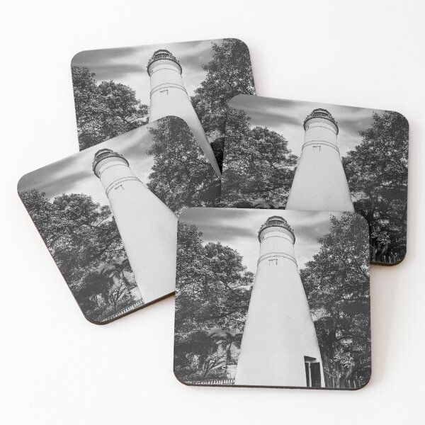 Item preview, Key West Lighthouse In Black and White designed and sold by Kay Brewer.