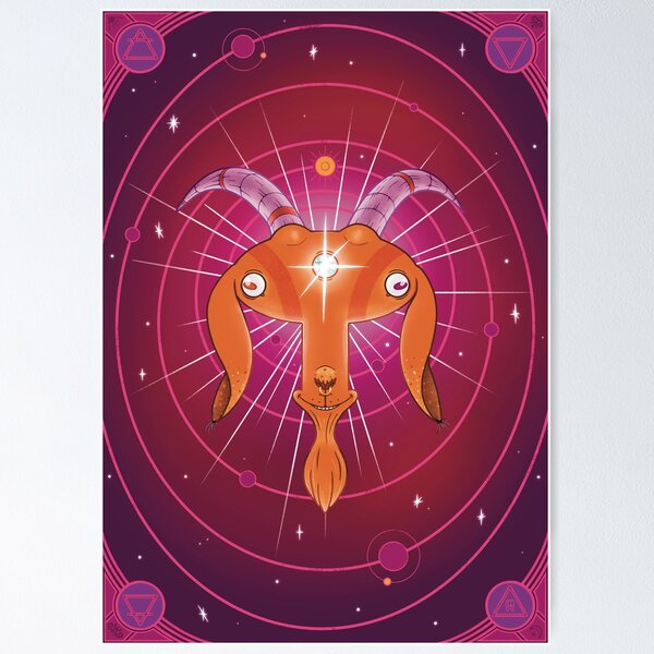 Item preview, Cosmic Goat - Orange designed and sold by Chewy-Tooth.