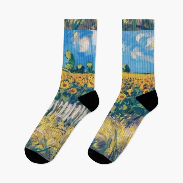 Item preview, Provence Sunflowers and Picket Fence – Post-Impressionist Painting designed and sold by CARRAANN.