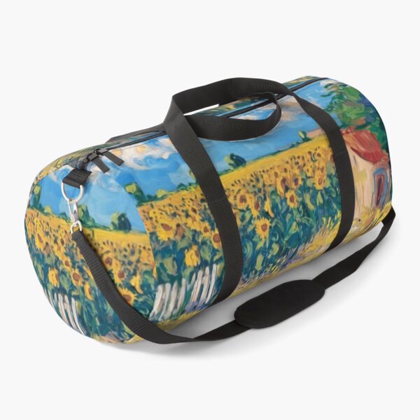 Item preview, Provence Sunflowers and Picket Fence – Post-Impressionist Painting designed and sold by CARRAANN.