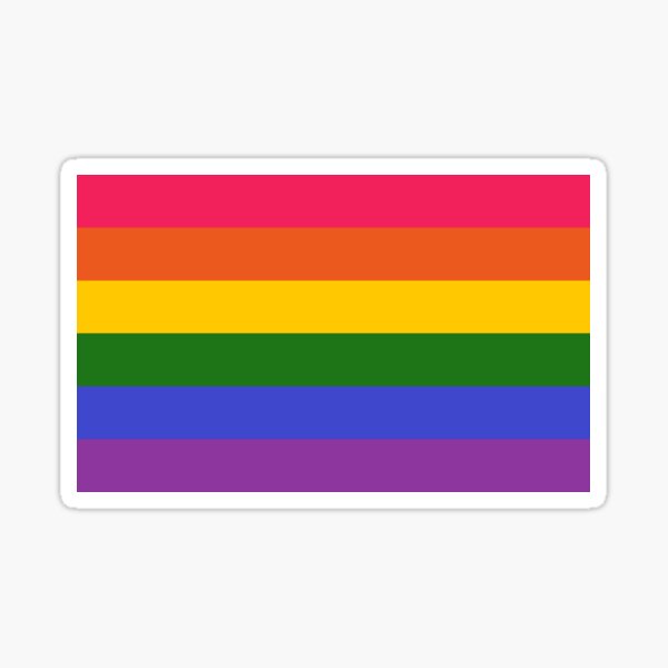Rainbow Flag // Vintage Style Gay Pride Flag // Rainbow Stripe Pattern Sticker