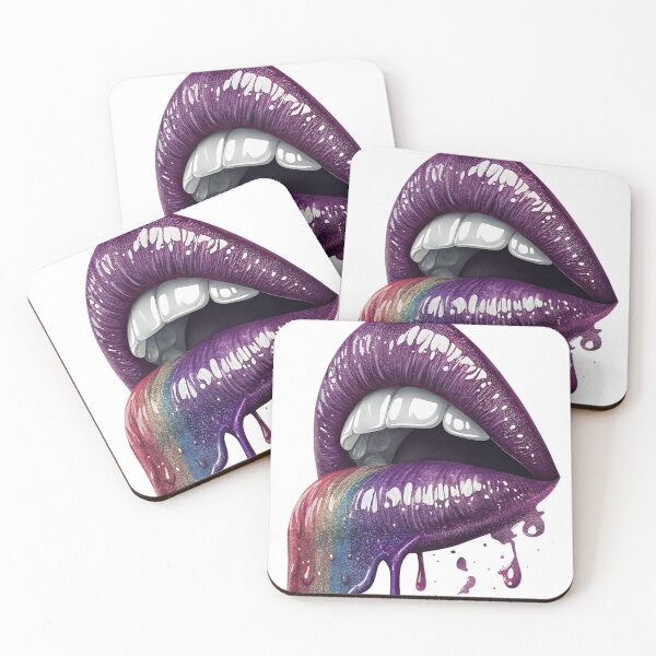 Item preview, Mounth dripping shiny textured multicoloured lipstick designed and sold by NuttyAnimals.