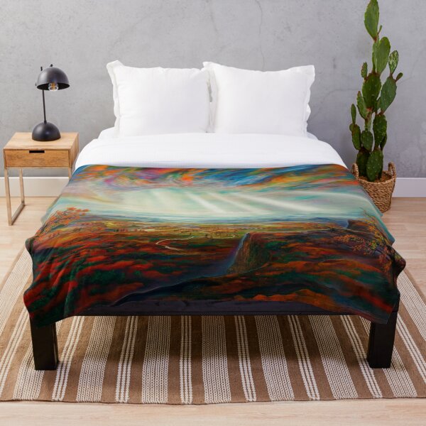 Item preview, Clearing - rays of light over a colorful landscape designed and sold by art paintings.