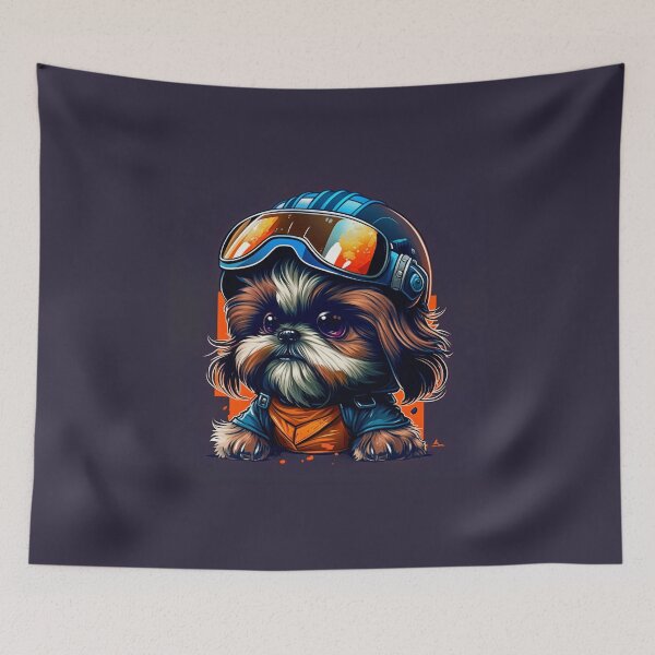 Item preview, Cutest biker Shih Tzu dog on the planet. designed and sold by paulo silveira.