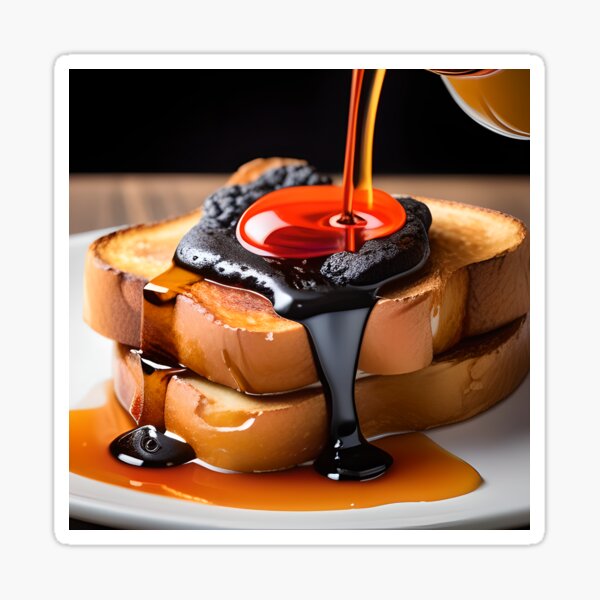 Item preview, French toast covered in molten lava designed and sold by stableImaginarium.
