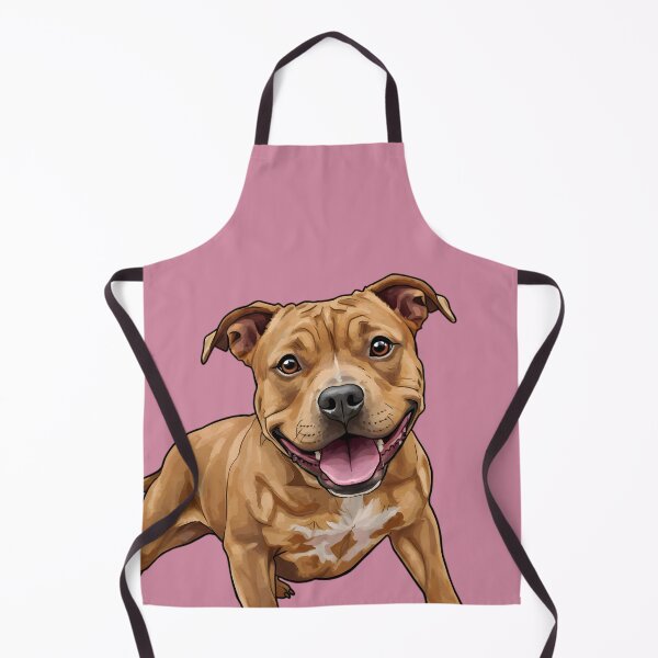 Aperçu de l'œuvre Pitbull joueur : dessin détaillé d'un chien sur Puce créée et vendue par Brendan Arthur Ring.