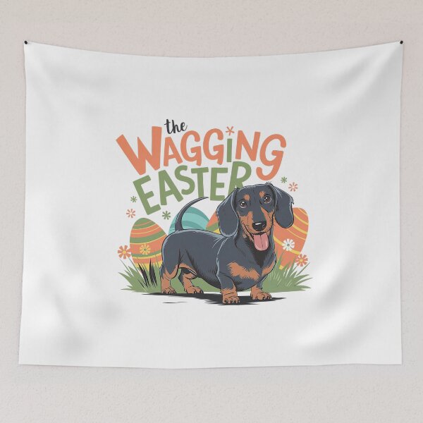 Item preview, Dachshund Easter - The Wagging Easter designed and sold by GRABAPSHOP.