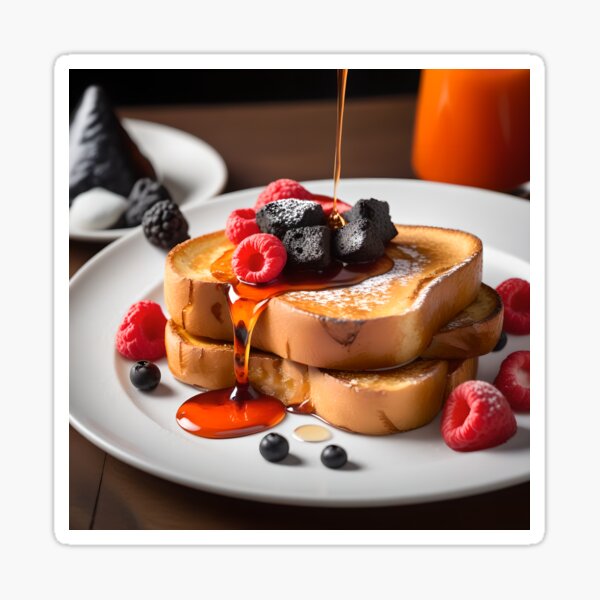 Item preview, French toast covered in syrup and volcanic stone designed and sold by stableImaginarium.