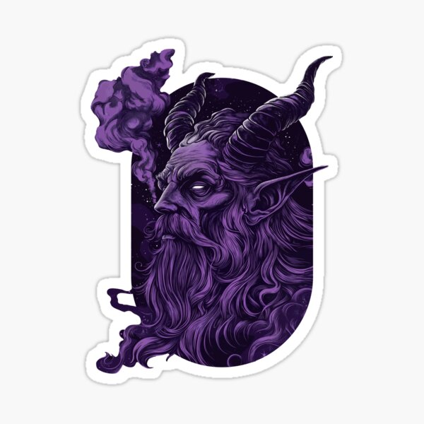 Aperçu de l'œuvre Druide – Figure mystique dans la fumée – Violet créée et vendue par D-a-y-d-r-e-a-m.