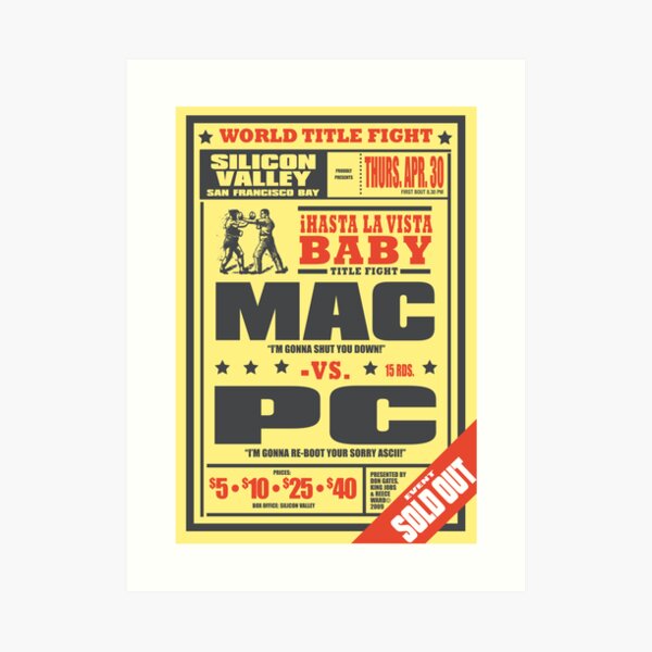 Mac vs. PC Art Print