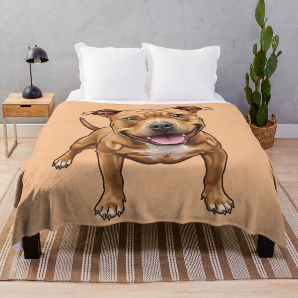 Item preview, Detailed Pit Bull Art on Peach-Orange designed and sold by Brendan Arthur Ring.