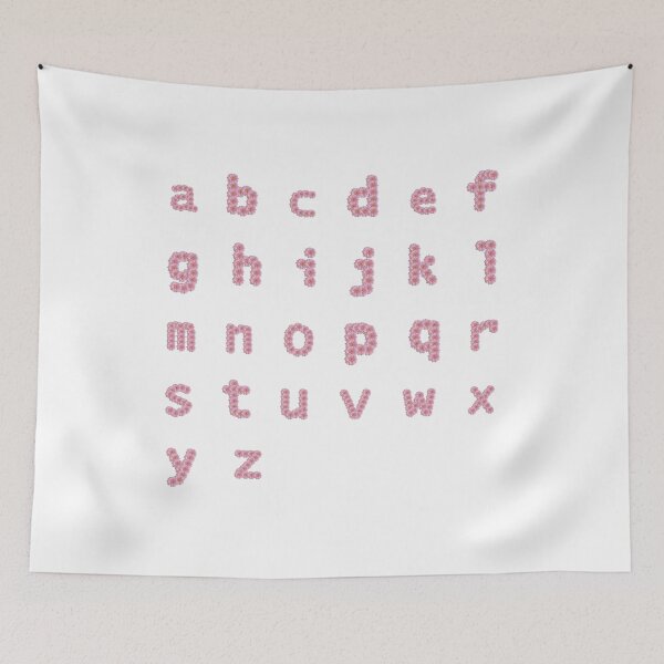 Item preview, Pink Flower Letters Alphabet Sticker Pack designed and sold by ellenhenry.