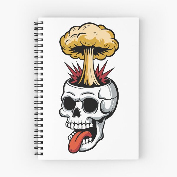 Item preview, Skull with Atomic Mushroom designed and sold by DesignerDourado.