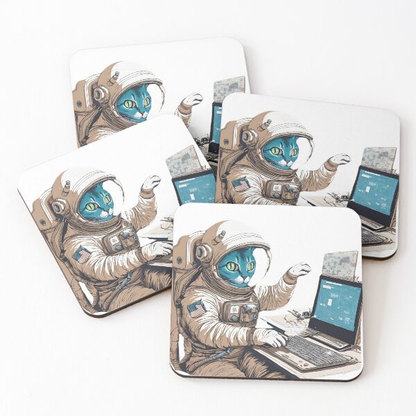 Item preview, Cat Astronaut Hacker in Space designed and sold by Anyistore.