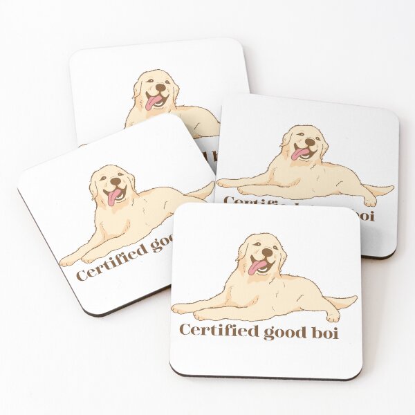 Item preview, Certified Good Boi Golden Retriever designed and sold by ZenaBozena.