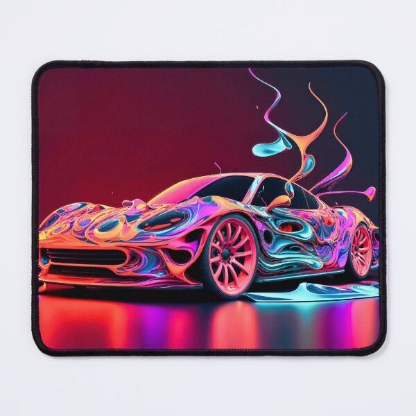 Item preview, Neon Color Abstract Race Car designed and sold by AdamesArtStudio.