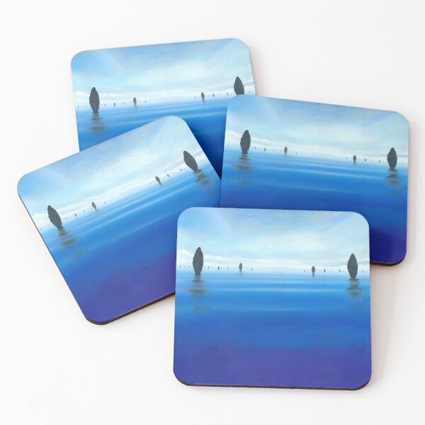 Item preview, Cleansing - a blue meditative painting designed and sold by art paintings.