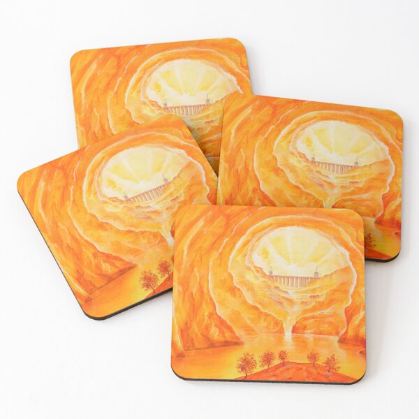 Artikelvorschau, Sonnenrauschen - ein kollosales Bild in gelb und orange entworfen und verkauft von art paintings.