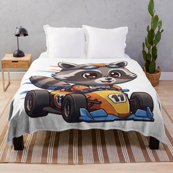 Item preview, Cute Baby Raccoon Race Car Driver designed and sold by likbatonboot.