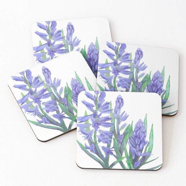 Item preview, Blue hyacinths watercolour painting artwork.  designed and sold by esvb.