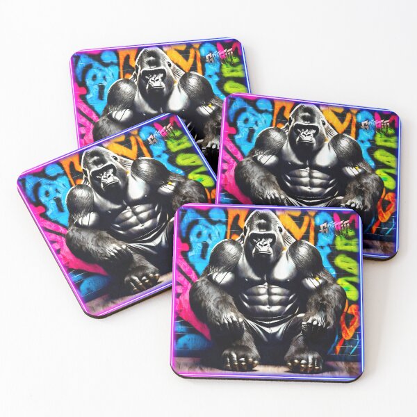 Item preview, Graffiti style gorilla designed and sold by Drone-tees.