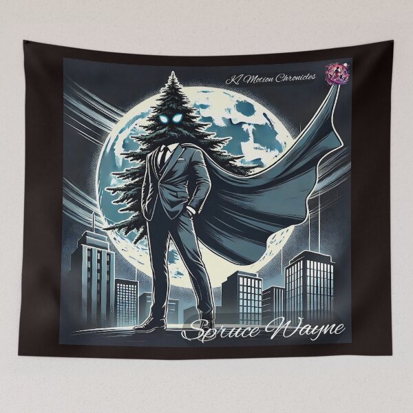 Item preview, Spruce Wayne – The Vigilante Evergreen designed and sold by KMChronicles.