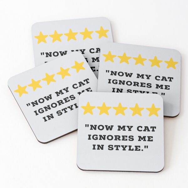 Item preview, Cat Owner / Cat Lover Reviews Funny 5 Star Review #3 designed and sold by Jollys-ArtShop.